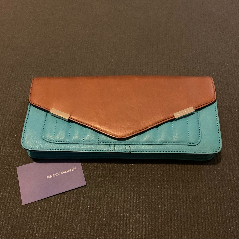 Rebecca Minkoff sample leather clutch
